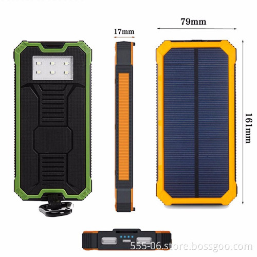 2017 Universal Portable Solar Power Bank 5000mah Dual-USB Solar charger Bank